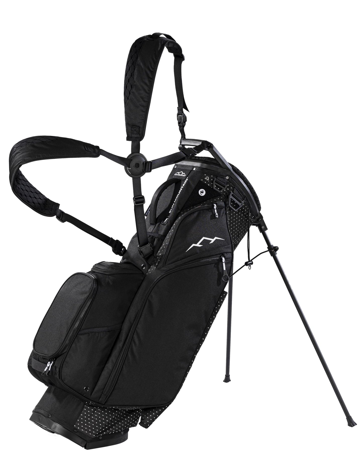 Sun Mountain Women's Eclipse 3.5 LS Lightweight Stand Golf Bag 14-Way Top - 11 Pockets, X Fit Dual Strap System, Push & Electric Cart Compatible Compression Base, 2025 Model - Black Diamond-Black