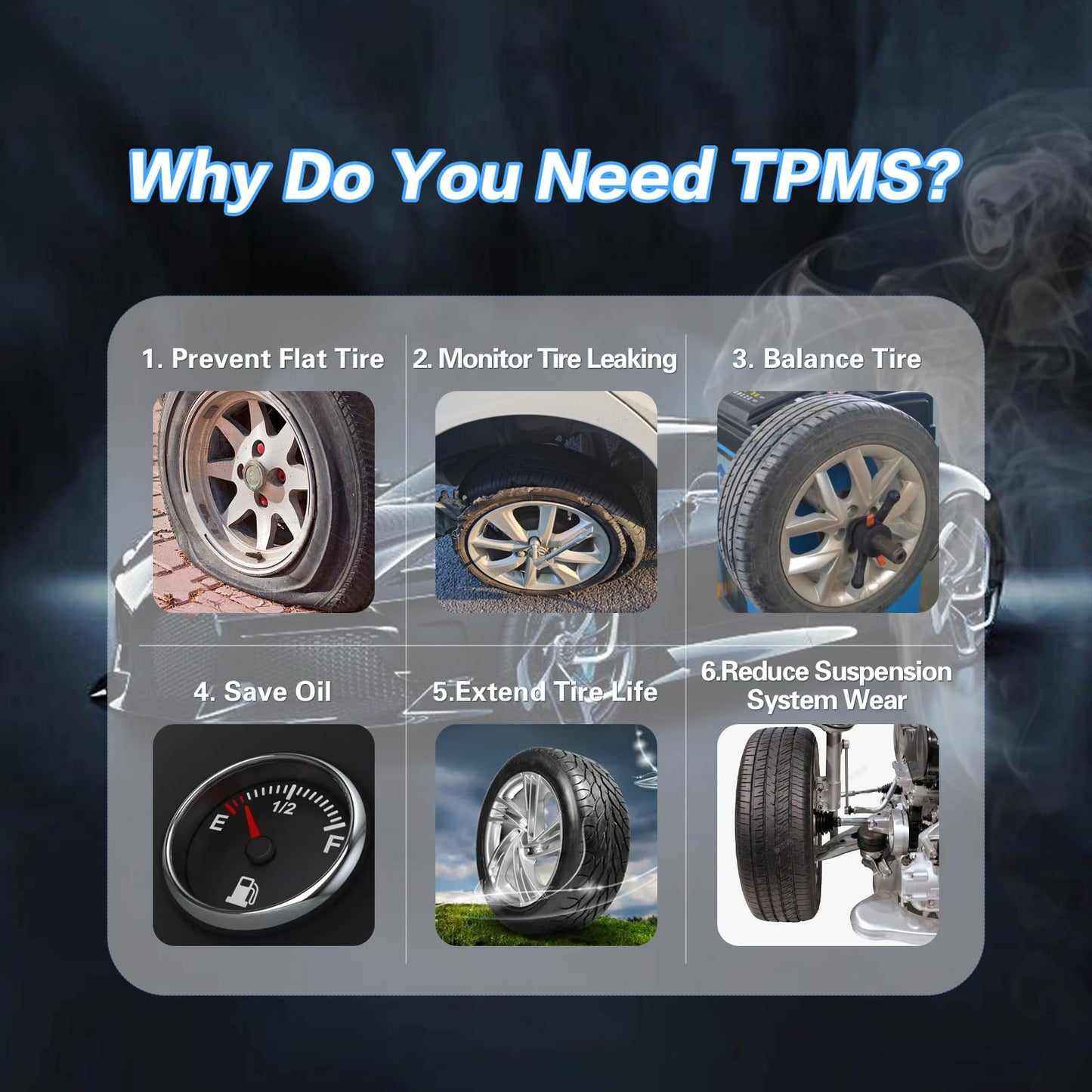 POHILA TPMS Sensor,4-Pack Tire Pressure Monitoring System Sensor Replacement for GM Chevy GMC Cadillac Buick, 315Mhz Tire Pressure Monitoring Sensor，Replaces OE 13598771 13598772 13586335 13581558