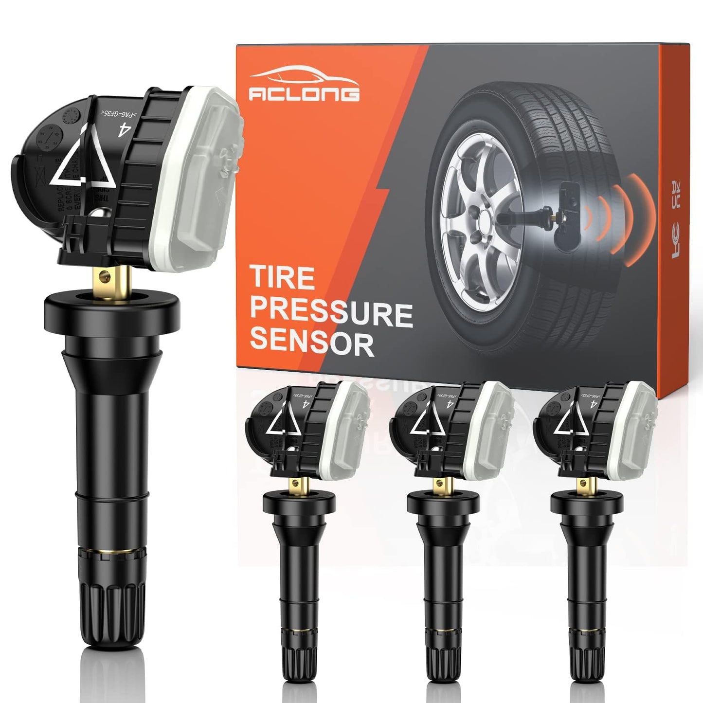 GEARMEISTER Tpms Sensor, 433MHZ Tire Pressure Sensor for Chevrolet/Buick/Cadillac/GMC Acadia Sierra 2016-2022, Pre-Programmed TPMS Sensors 13598773 13589601 13506028 13594222 4 PCS