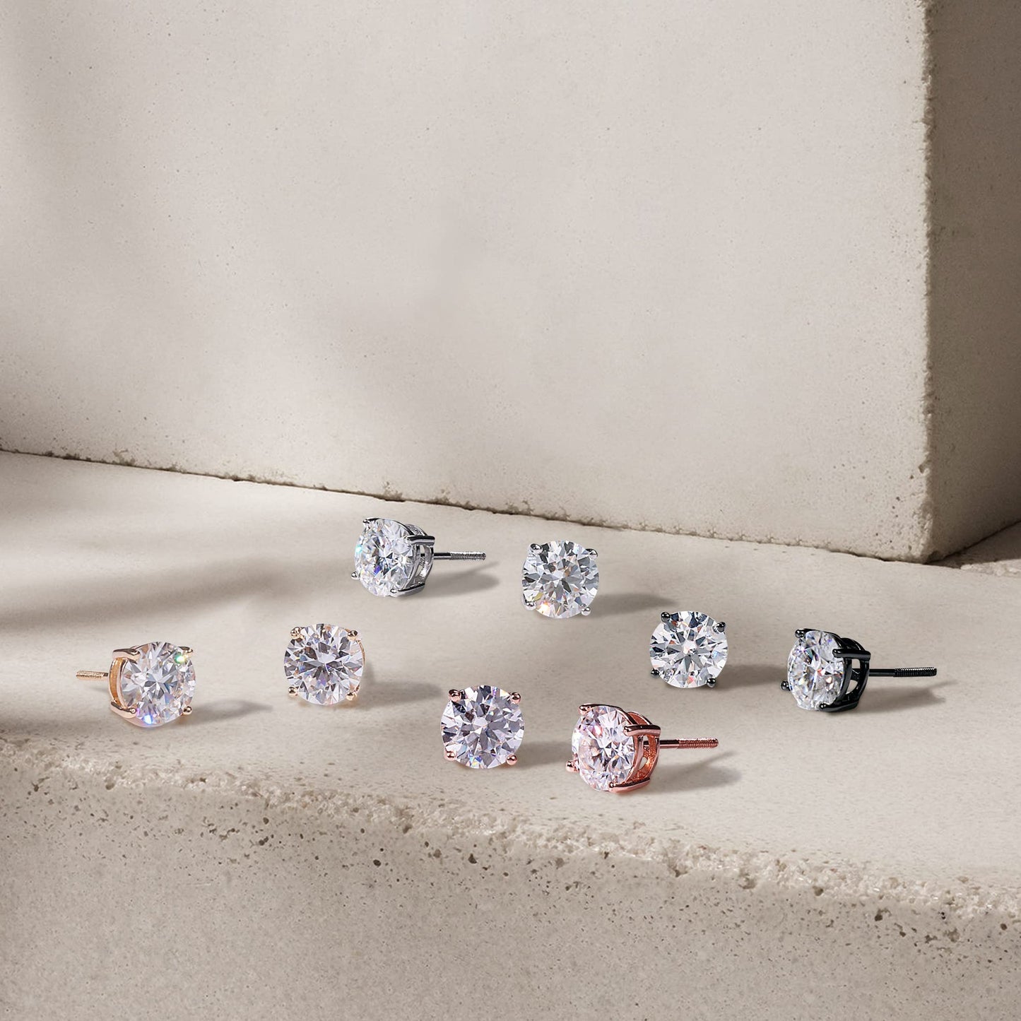 SMILEST Moissanite Earrings for Men Women, 1ct Lab Created Stud Earring Moissanite Earrings Screw Back Mens Stud Anniversary Birthday Gifts for Her Wife