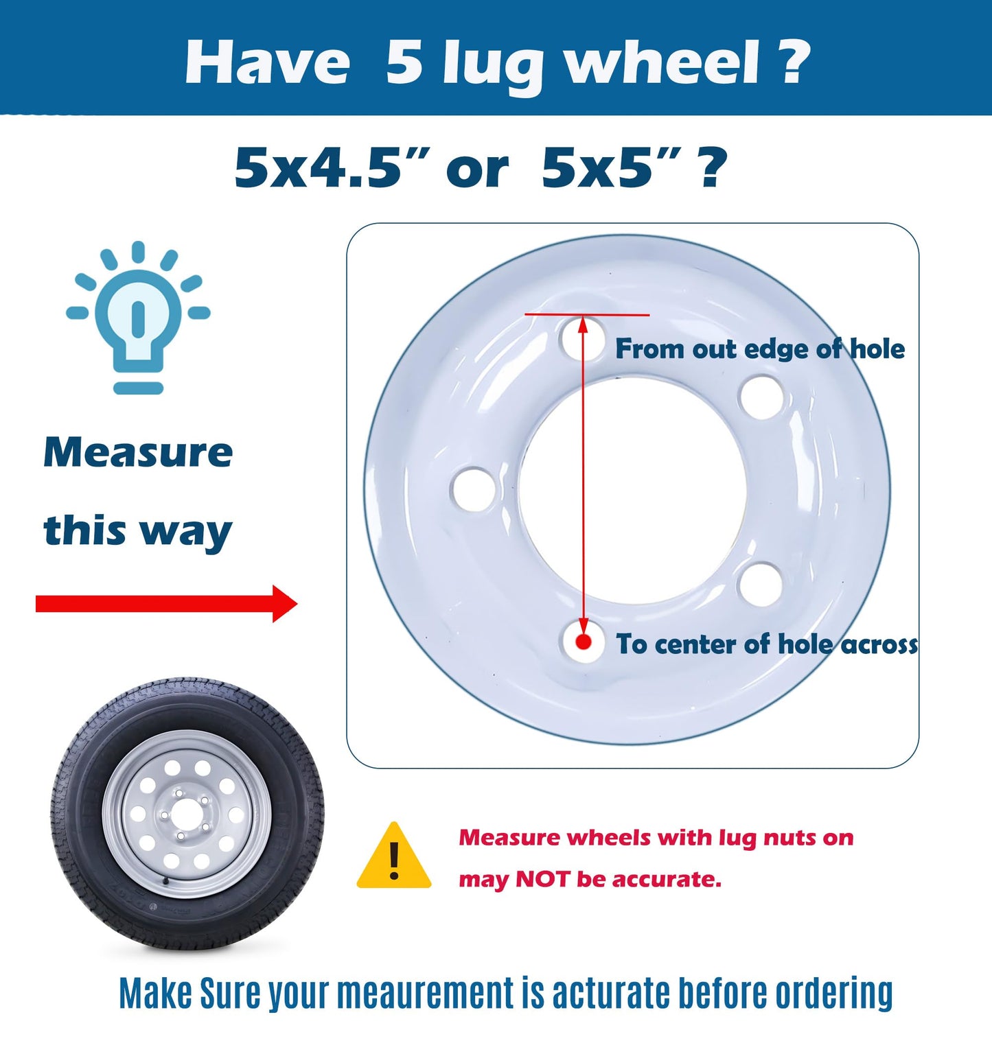 Free Country Trailer Tire Wheel Assembly ST205/75R15 8-Ply D 107N 5 Lug on 4.5" PCD Black Mod Wheel, SET 2