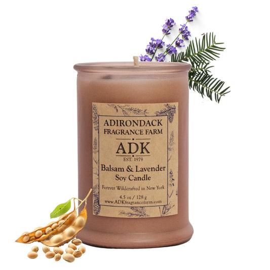 ADK Balsam & Lavender Scented Candle, 4.5 Oz Aromatherapy Candle, Proudly Poured in The USA, Natural Wax for Relaxation and Home Décor, for Gift, Kitchen, and Living Spaces