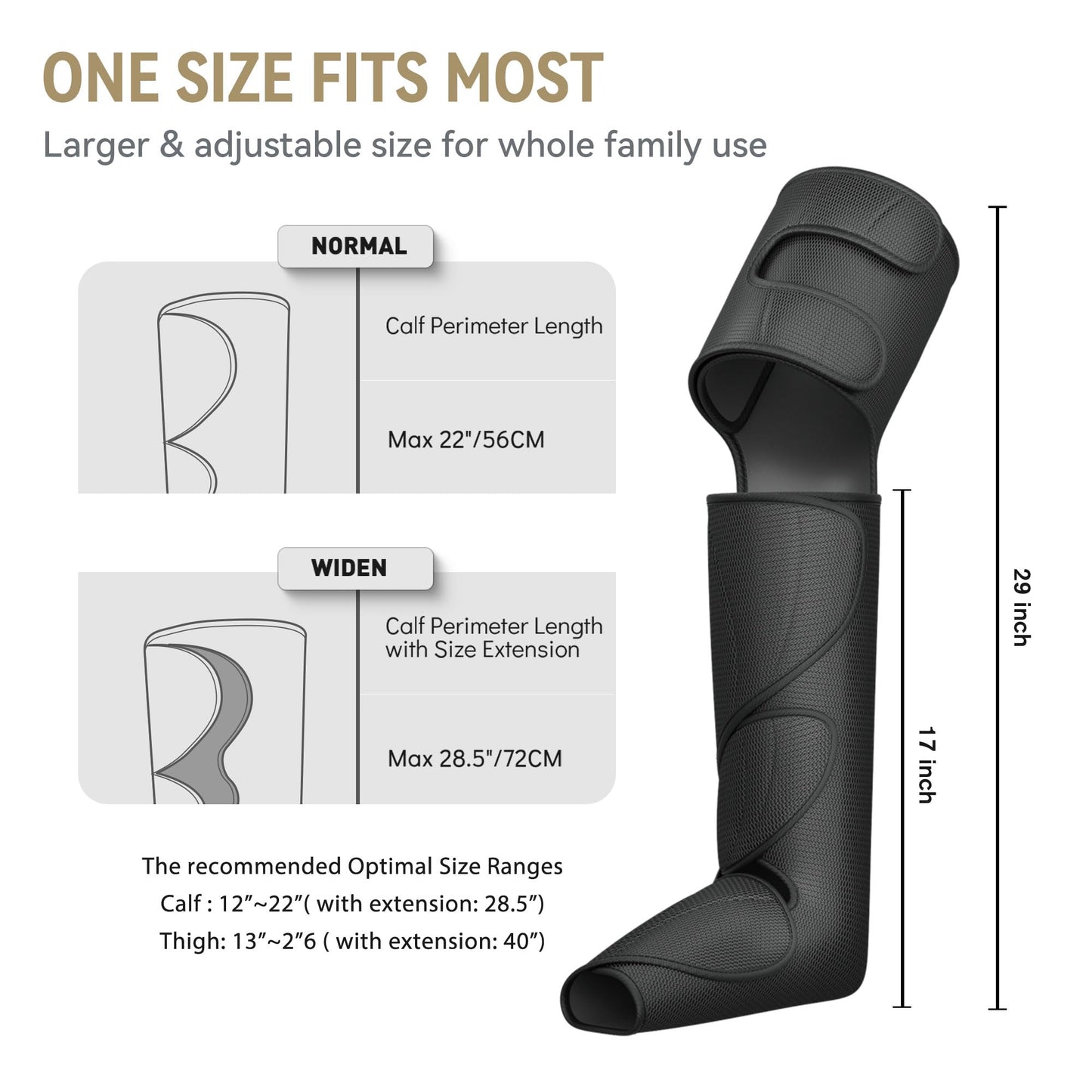 FIT KING Foot and Leg Massager for Circulation and Relaxation with Hand-held Controller 3 Modes 3 Intensities Helpful for Vericose Veins, Cramps, Swelling and Edema - Gift for Mom Wife Family