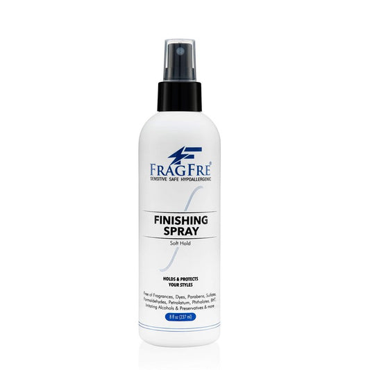 FRAGFRE Hair Finishing Spray 8 oz - Fragrance Free Flexible Soft Hold for Sensitive Skin Hypoallergenic Denatured Alcohol Vegan