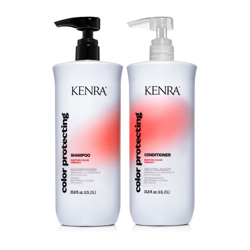 Kenra Color Protecting Shampoo & Conditioner Set | Color Safe | Maintain Over 95% Color Vibrancy Through 40 Washes | pH-balancing System | Color Maintenance | All Hair Types | Liter Duo