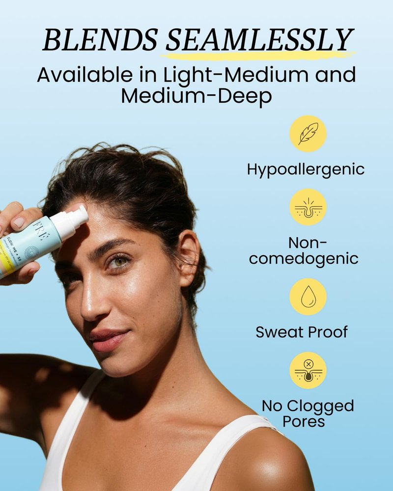 FRÉ Lightweight Tinted Moisturizer | Mineral Face Sunscreen, Sunscreen Makeup & BB Cream SPF | Light-Medium, 1.69 oz