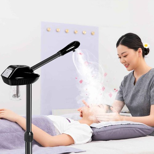 LKT COBTAC Professional Face Steamer on Wheels,Ozone Face Steamer for Deep Facial Cleansing