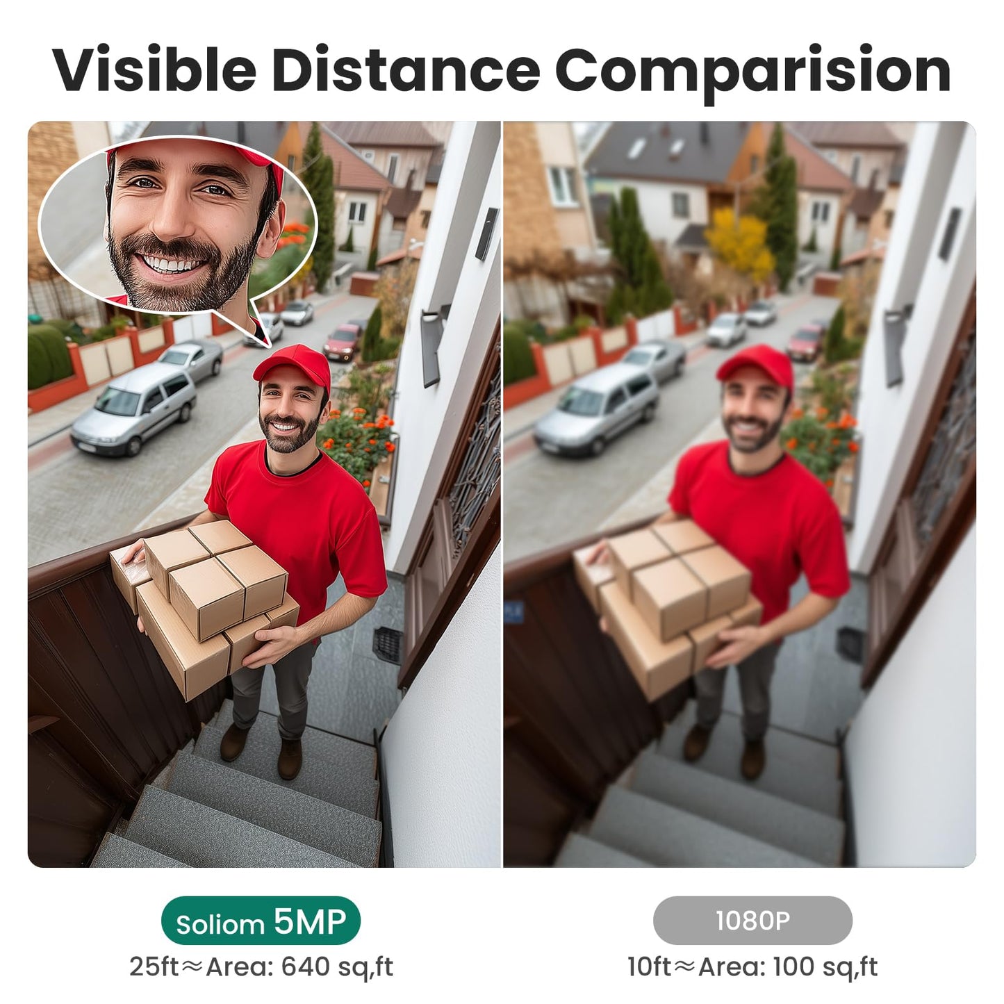 SOLIOM- True 5MP HD Security Cameras Outdoor Wireless, Add-On Camera, Solar Powered, Auto Tracking,Requires Soliombase, Soliombase Supports Up to 4 Cams