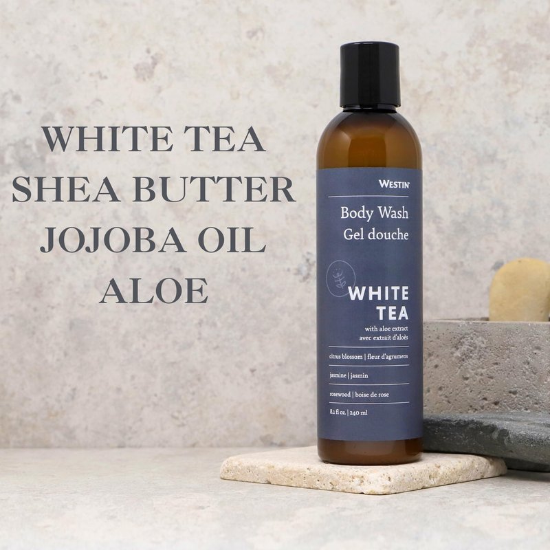 Westin White Tea Aloe Body Wash - Hydrating Bath and Shower Gel with Signature White Tea Aloe Scent - 8 ounces (Pack of 2)