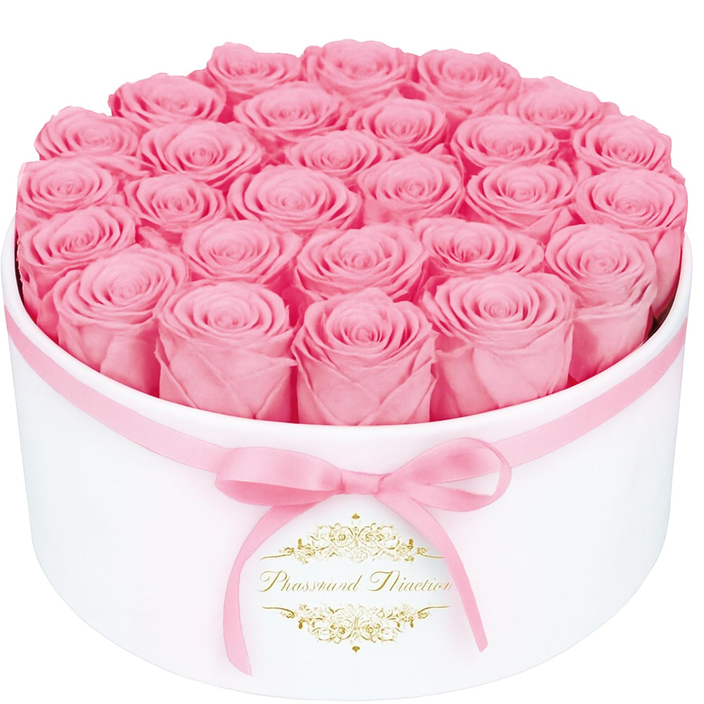 27 Forever Flowers in a Luxury Suede Box, Preserved Roses Birthday Gifts for Women, Romantic Anniversary Wedding Gifts for Women Her Girlfriend Wife Pink