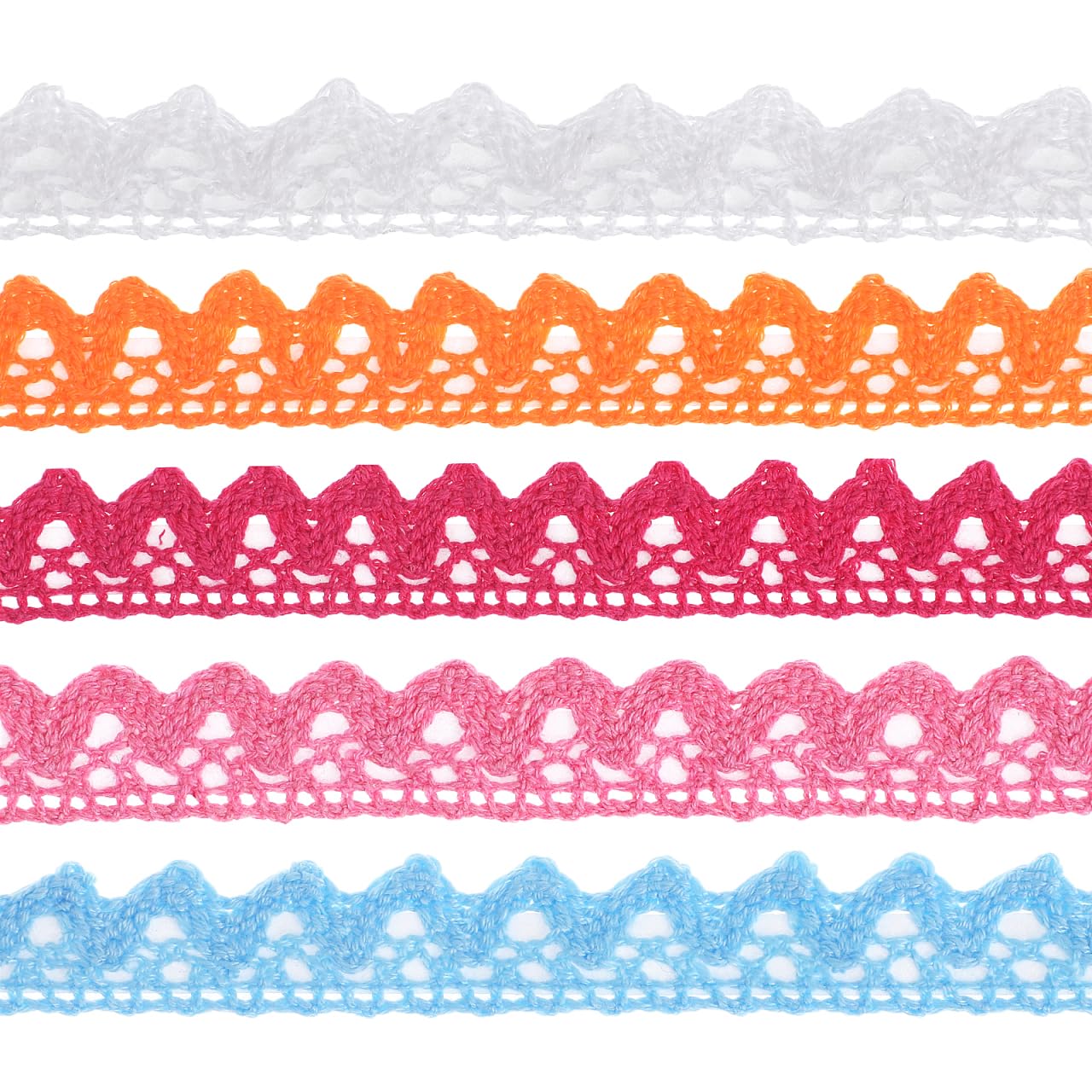 BESPORTBLE 5pcs Self-Adhesive Lace Tape, Cotton Washi Trim Stickers Masking Hollow Design Decorative Lace Ribbon for DIY Crafts, Scrapbooking, Card Making, Stationery Decoration