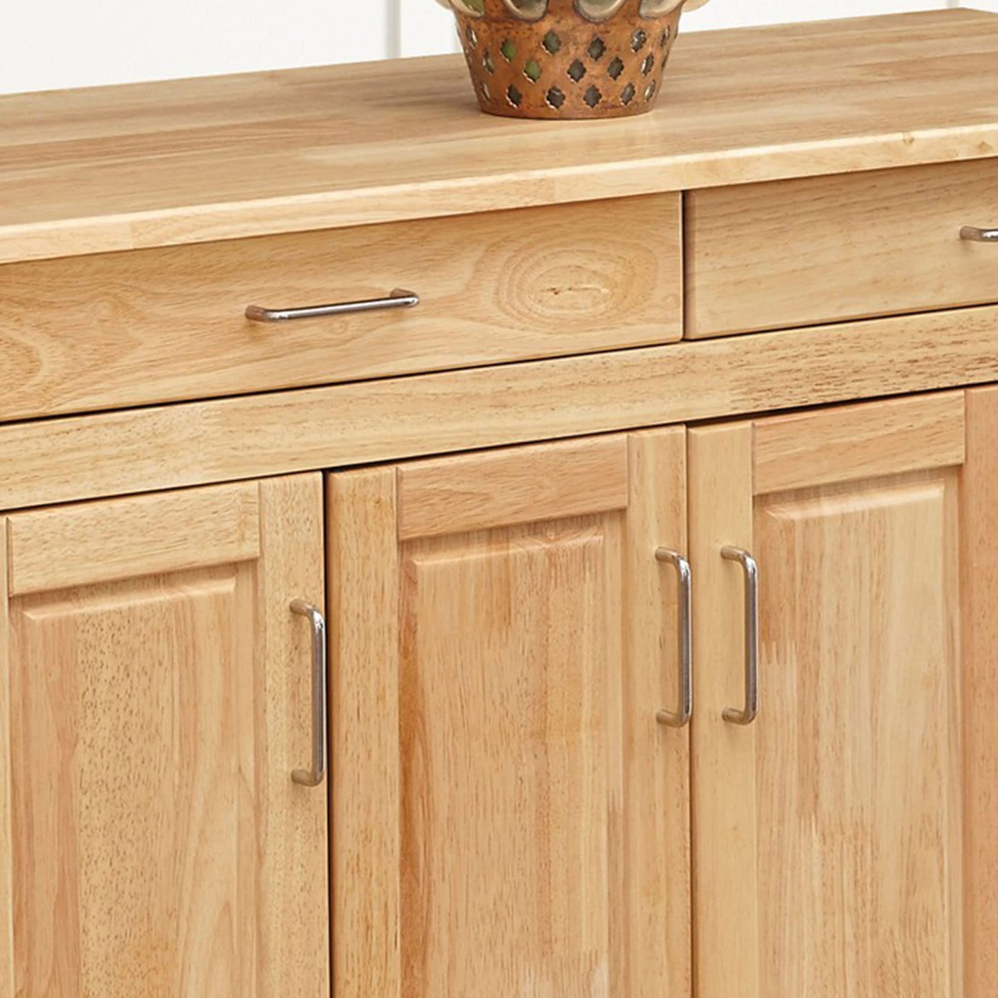 Homestyles General Line Natural Mobile Kitchen Cart, 54"W