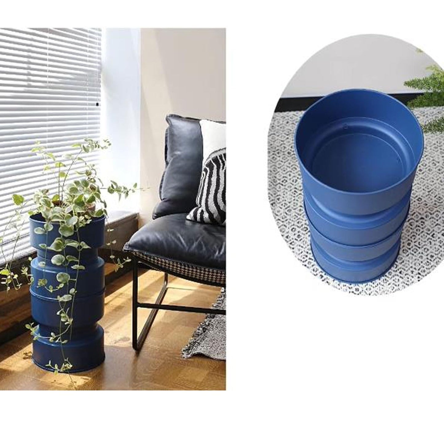 End Table Small Side Table Plant Stand Indoor, Metal for Flower Pots, Coffee Holder, Modern Home Decor Round End Snack Living Room Side Table