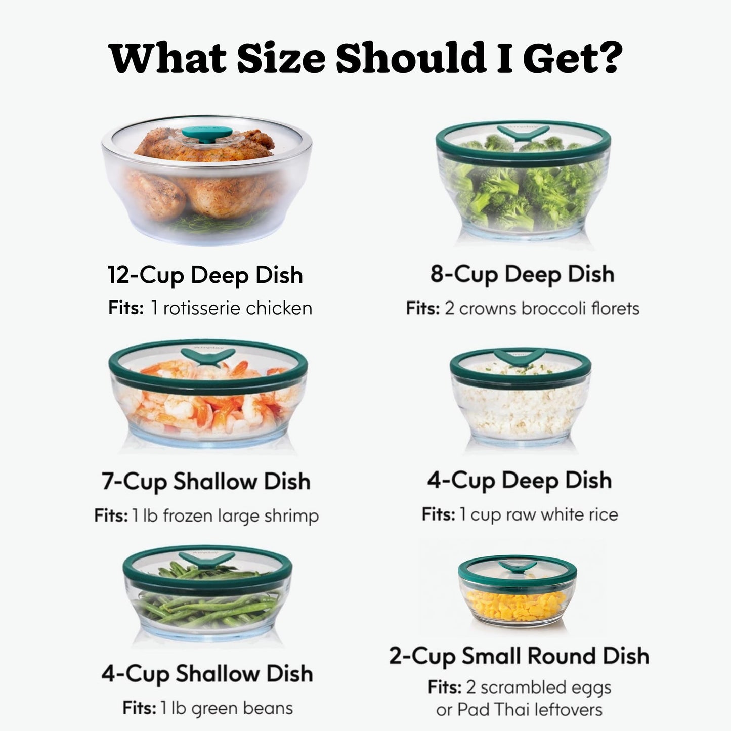 Anyday 4-Pc Microwave Cookware & Glass Food Storage Set with Glass Lids | Medium Plastic-Free Containers | Stackable Steamer with Vented Lid for Microwave-Safe Reheating & Steaming Vegetables, Rice