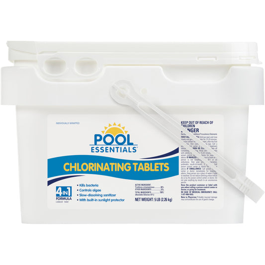 Pool Essentials® 3" Swimming Pool Chlorinating Tablets, Kills Bacteria & Controls Algae, 5LB