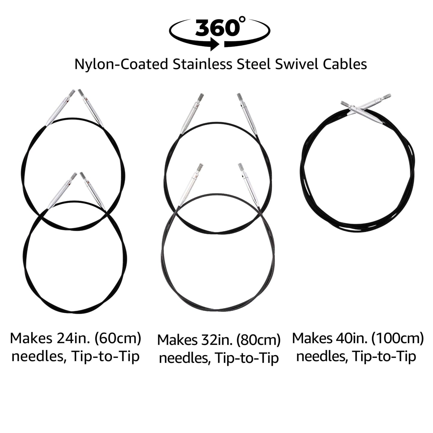 KnitPro Zing Regal Set 5 inch Circular Knitting Needles Size 2.5, 3, 4, 5, 6, 7, 8, 9, 10, 10.5, 11 Interchangeable, 5 Cables, Connectors & More, Fabric Case with Project Bag