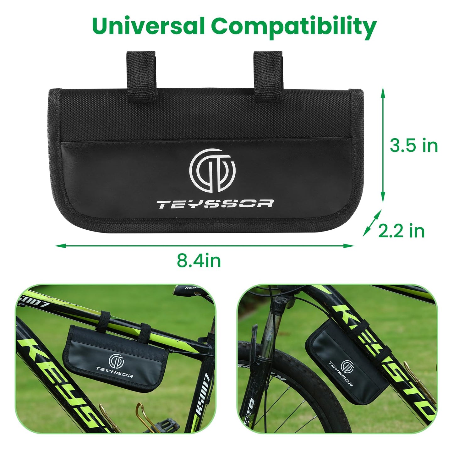 Teyssor Bike Repair Bag with Tire Pump, Bicycle Tire Repair Tool Kit, Portable Tool Bag with 16 in 1 Multitool All in One Bike Kit for Cycling
