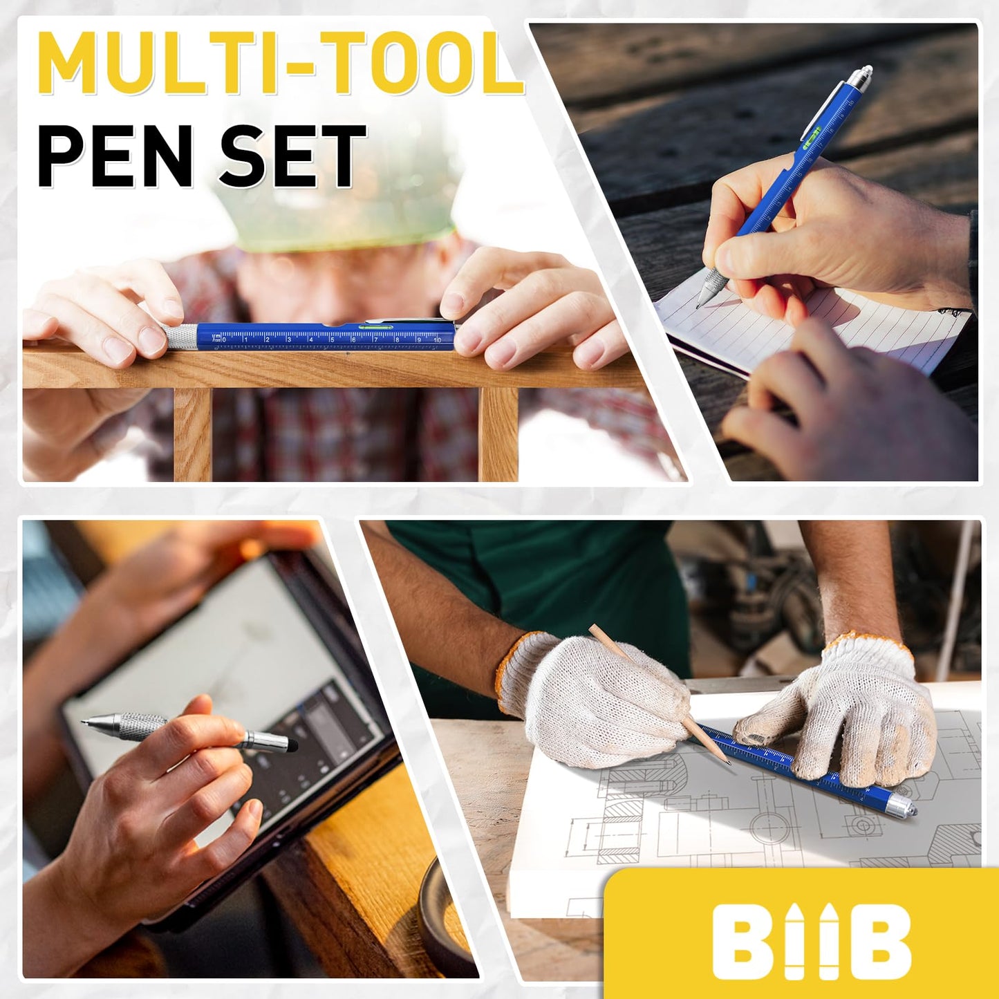 BIIB Fathers Day Gift from Daughter, 9 in 1 Multitool Pen Gifts for Men, Mens Gifts for Fathers Day, Personalized Fathers Day Gift Ideas, Anniversary Birthday Graduation Gifts for Men Him