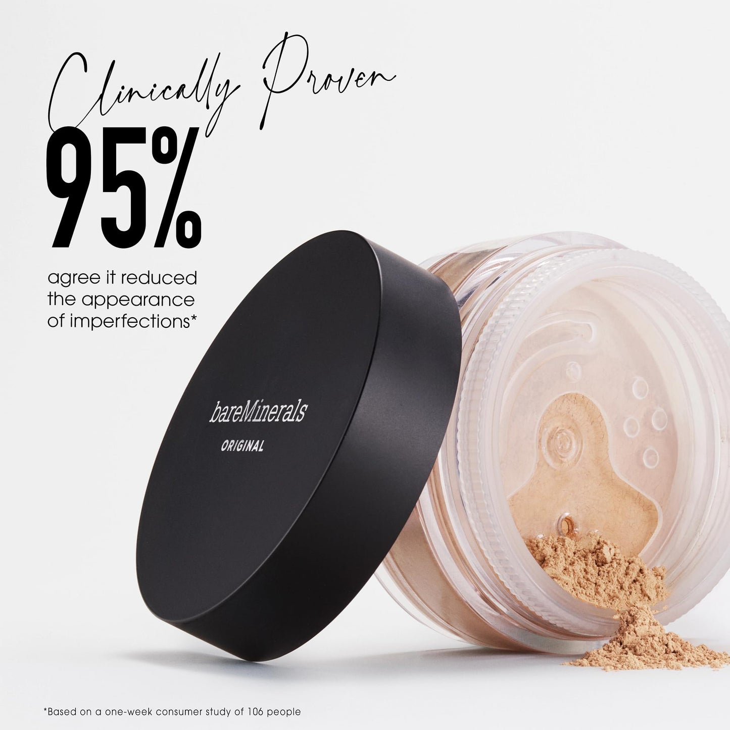 Original Loose Powder Foundation SPF 15, Medium Tan 18, Vegan, Cruelty-Free & Dermatologist-Tested