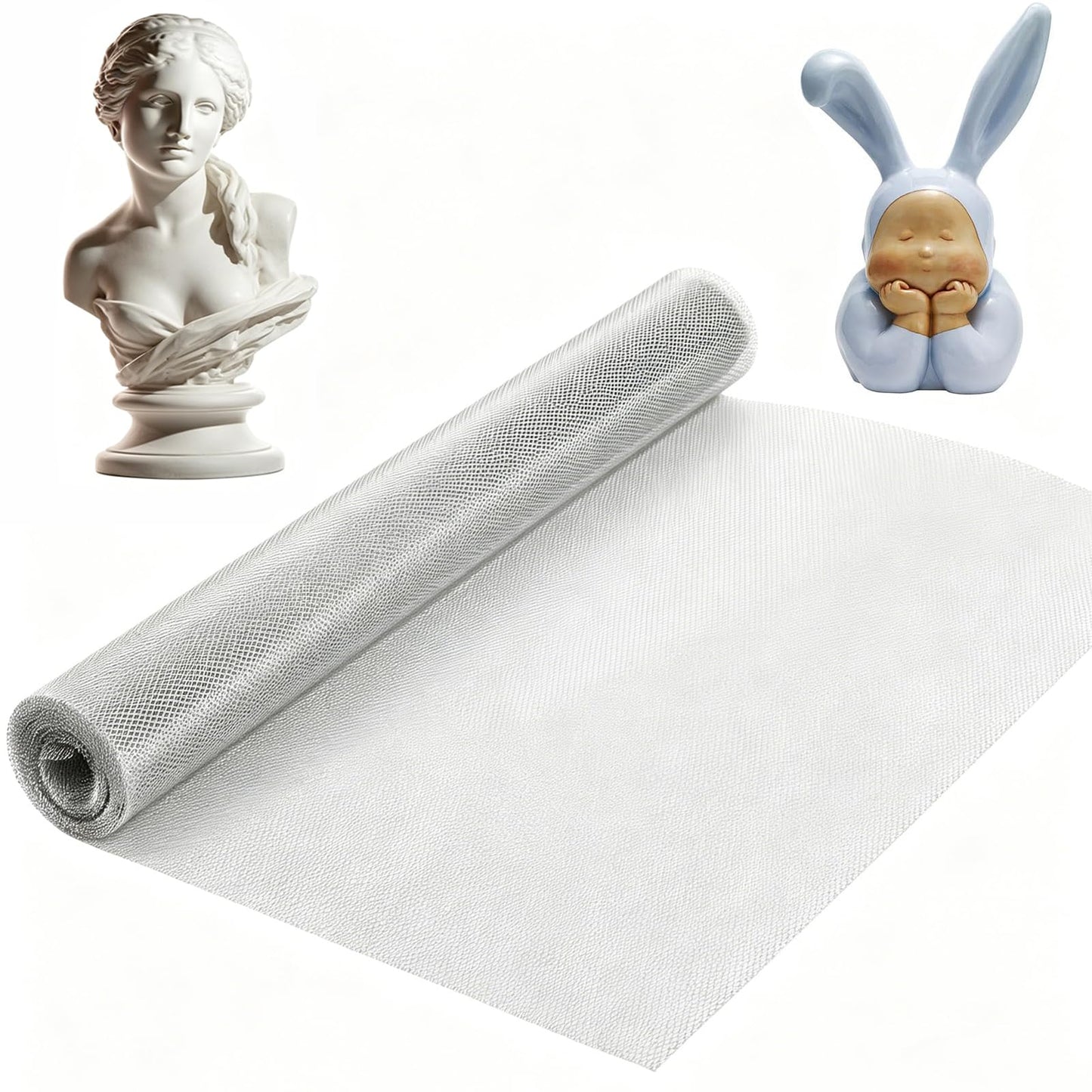 Aluminum Wire Mesh for Arts and Craft, Sculpting Wire Mesh Roll 15.7 Inch by 19.7 Foot Heavy Duty Aluminum Armature Mesh for Clay, Metal Art, Sculpture Projects & DIY Crafts