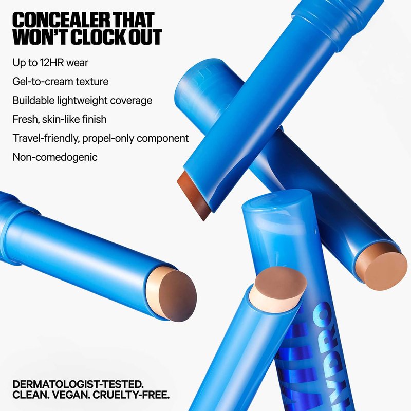Milk Makeup Hydro Grip Gel Concealer with Hyaluronic Acid – 12HR Hydrating Concealer + Complexion Stick for Buildable Coverage with Dewy Finish – 2 Fair w/Neutral Undertones, .1oz