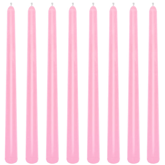 8 Pack 10 Inch Rose-Pink Smooth Taper Candle Set, 7/8 Inch Unscented Driples Candlesticks for Home Decoration, 6-7 Hours Burn