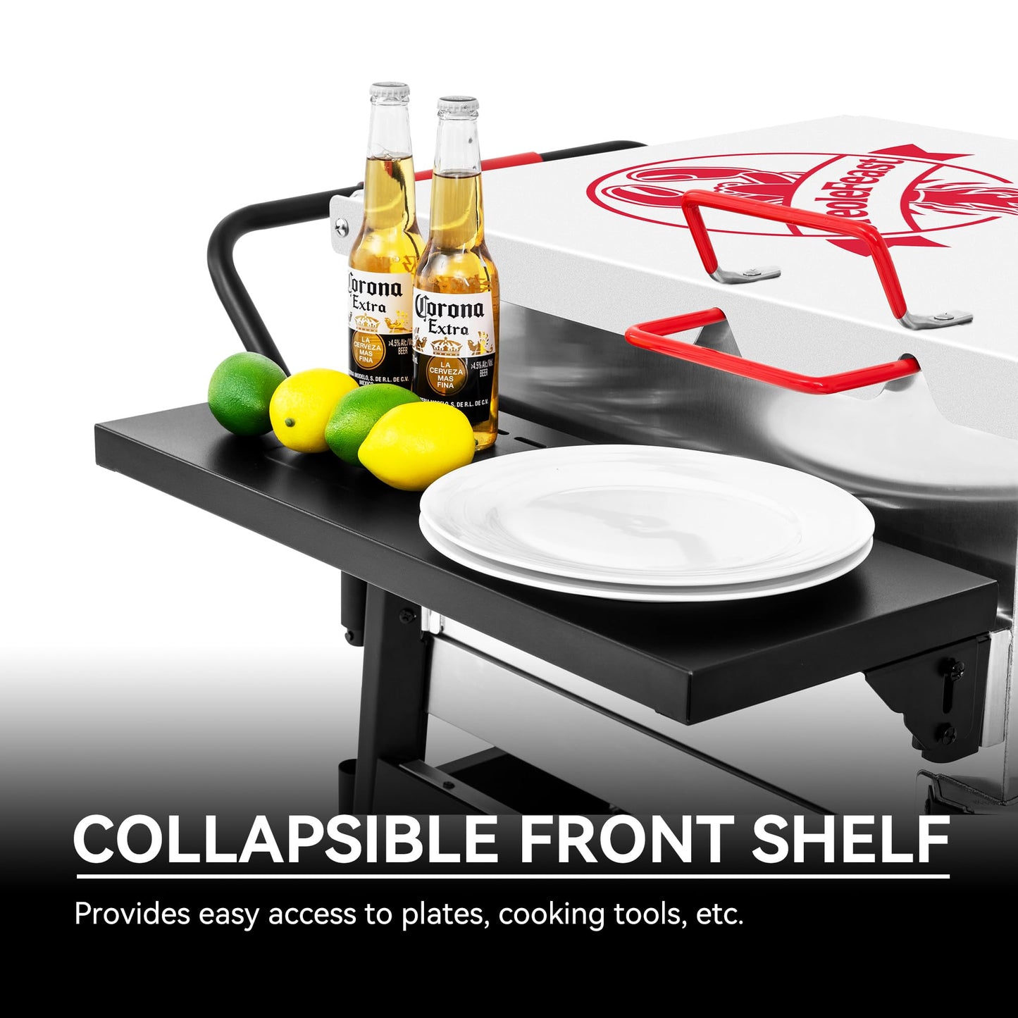 Creole Feast CFB1001A 90 QT Crawfish Boiler, Outdoor Single Sack Propane Gas Cooker with Folding Cylinder Mounting Bracket and Stirring Paddle for Seafood & Crawfish Season, Black