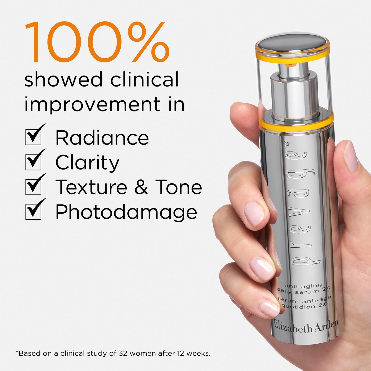 Elizabeth Arden PREVAGE Anti-Aging Face Serum 2.0 for Women, Brightening & Dark Spot Correcting Skincare, With Antioxidant Idebenone Technology, 1.7 Fl Oz