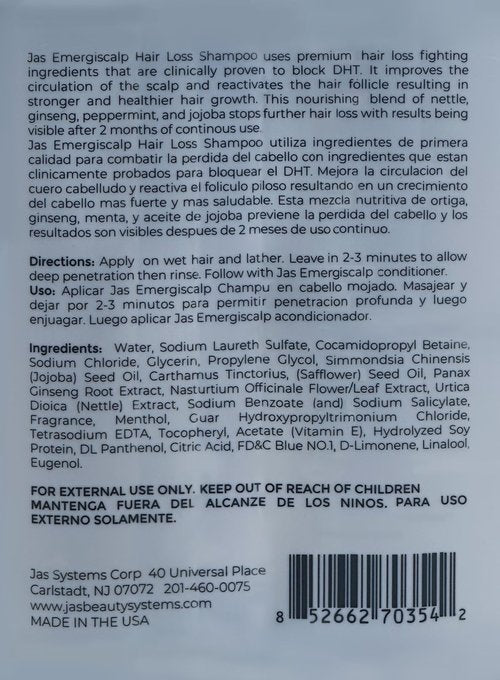 JAS Emergiscalp Hair Loss Prevention All in 1 Combo (Shampoo+Conditoner+Dropper)