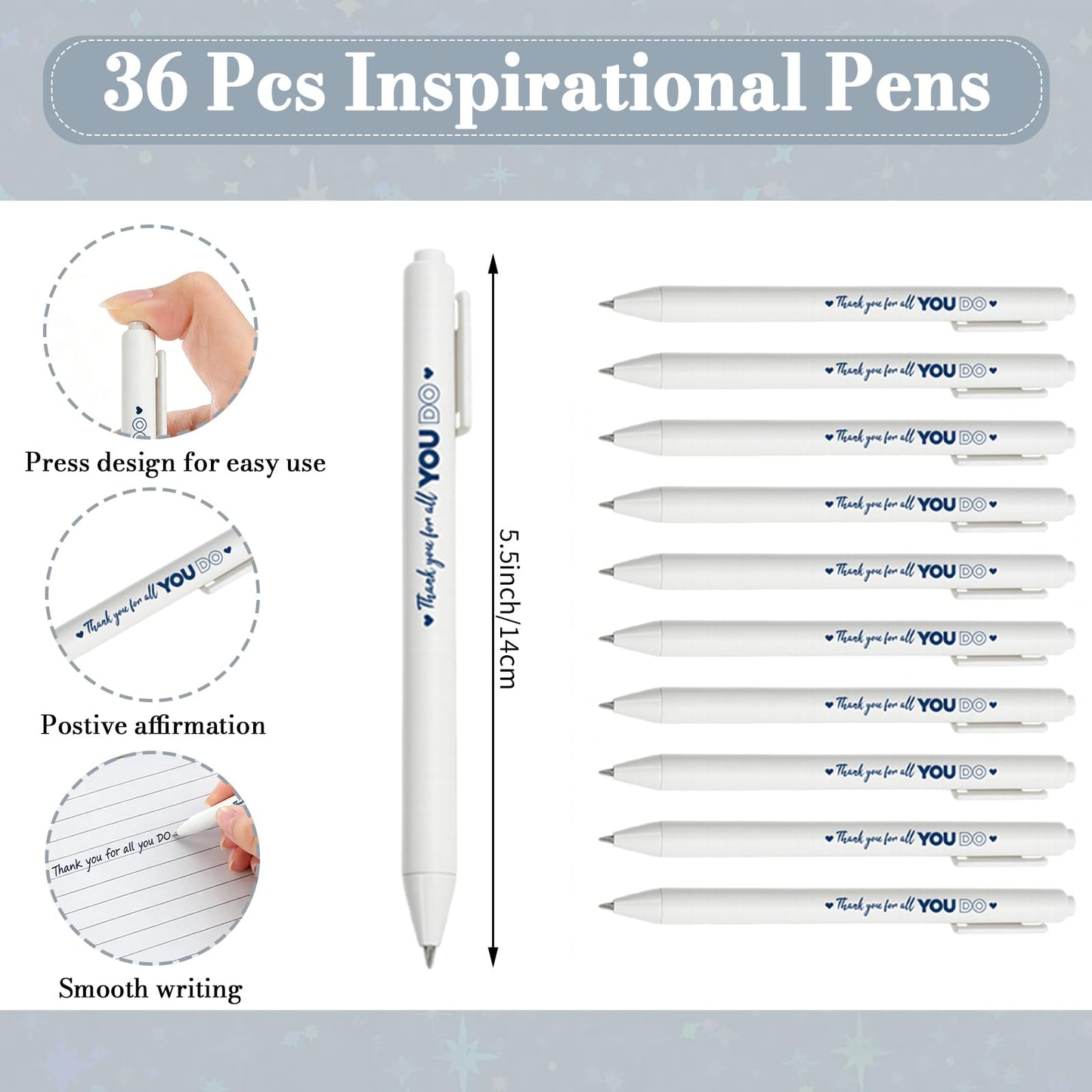 180 Pcs Employee Appreciation Gifts Bulk - 36 Set Bulk Thank You Office Gifts with Pocket Notebook, Bookmark, Organza Bag, Pen-Suitable for Colleagues, Teachers Team Appreciation Gift Christmas Gift