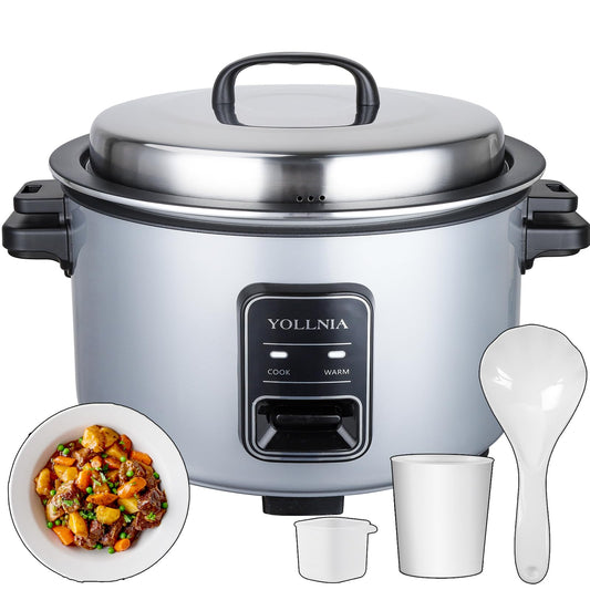 15L Commercial Rice Cooker 84 cup(Cooked) Large Rice Cooker | 24-hour Keep Warm| One Touch Operation, Food Warmer with nonstick pot |1350W Fast Cooking Electric Rice Cooker for Restaurant