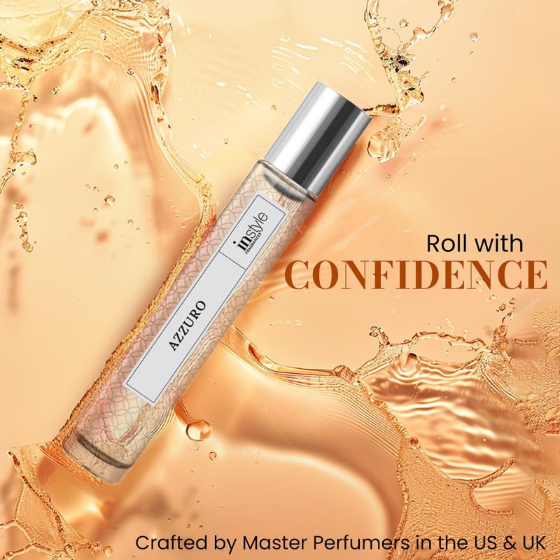 Instyle Fragrances, Azzuro, Rollerball, Women’s Eau de Toilette, Vegan, Paraben-Free, Phthalate-Free, Never Tested on Animals, 0.34 Fluid Ounces