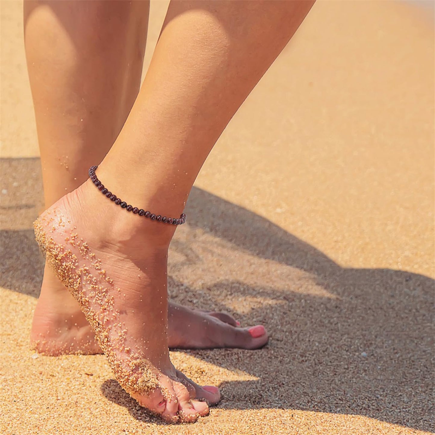 Lit Wall Black Obsidian Anklets for Women Beach Boho Ankle Waterproof Black Obsidian Anklet Bracelets Adjustable Beaded Ankle Bracelet Plus Size Anklets Gemstone Anklet Jewelry Gift for Her