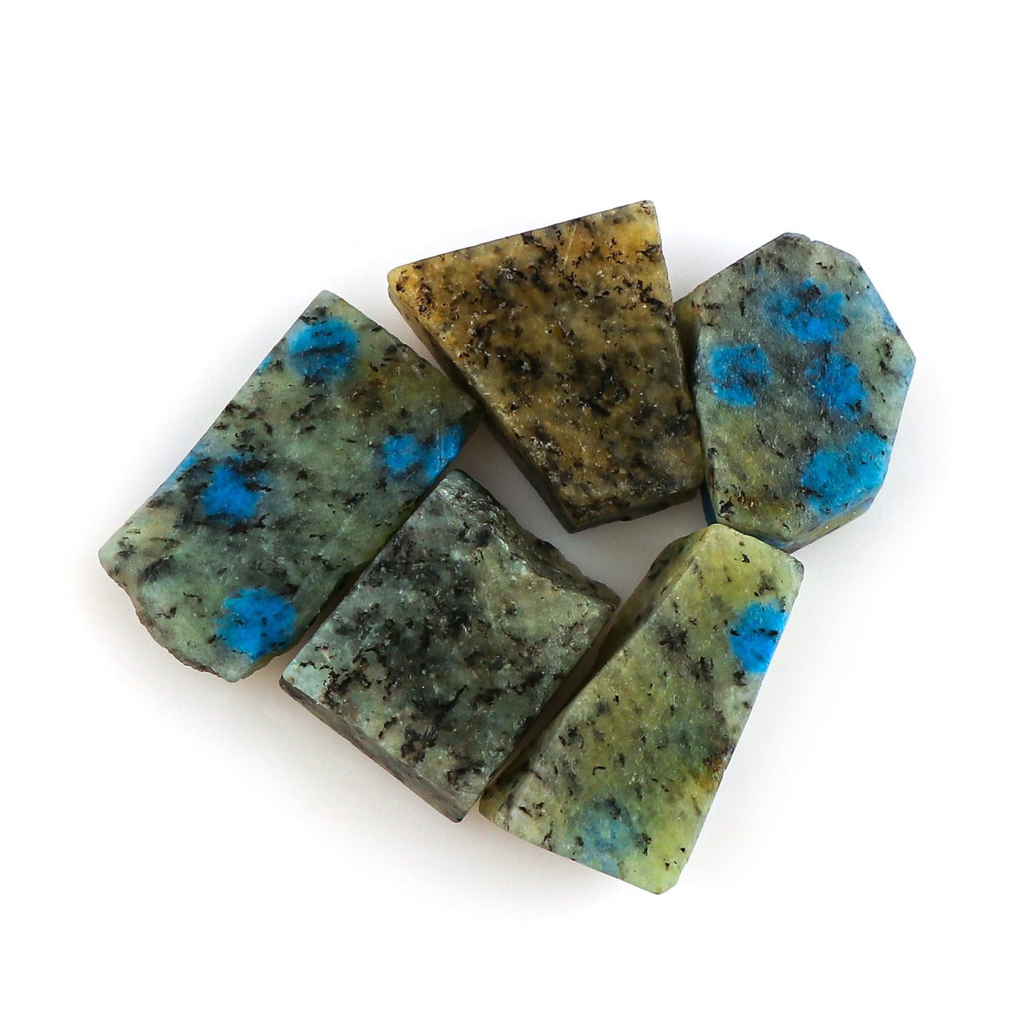 CRYSTALINES 5pcs Wholesale Natural Raw Green Rutile Quartz Gemstone, Untreated Rough Stone, Bulk Loose Supplies, DIY Crafts, Jewelry Making, Healing Crystals, Birthstone, Gem Collection, AAA Grade