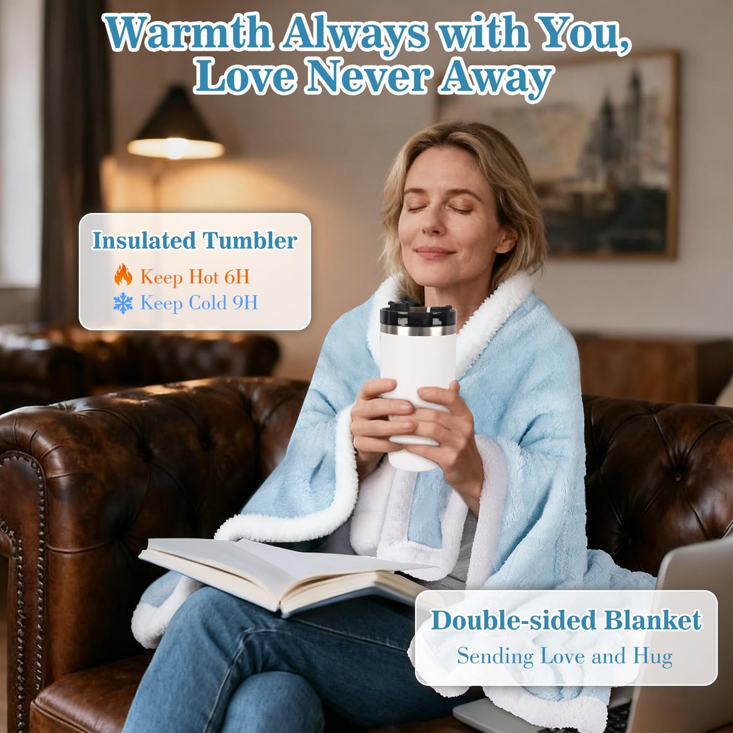 GiftBliss Spa Gift Baskets For Women, Self Care Gift Basket, Comfort Baskets For Women, Get Better Soon Care Package , Birthday Gifts For Girls, Hug In A Box Sympathy, Stress Relief Gifts For Men