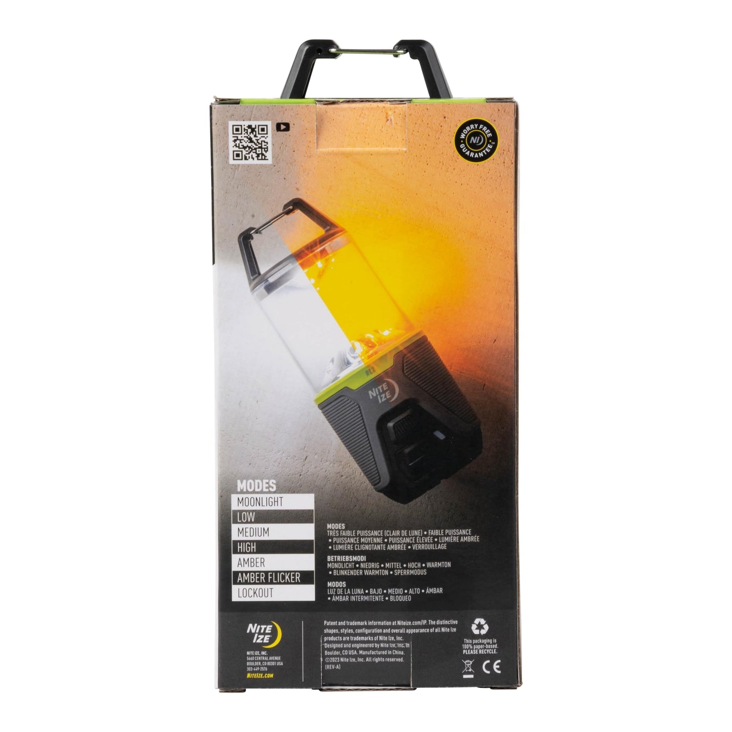 Nite Ize Radiant RL2 Rechargeable Lantern - Outdoor LED Lantern - Camping Gear & Emergency Kits - Rechargeable with Power Bank - Impact & Water Resistant