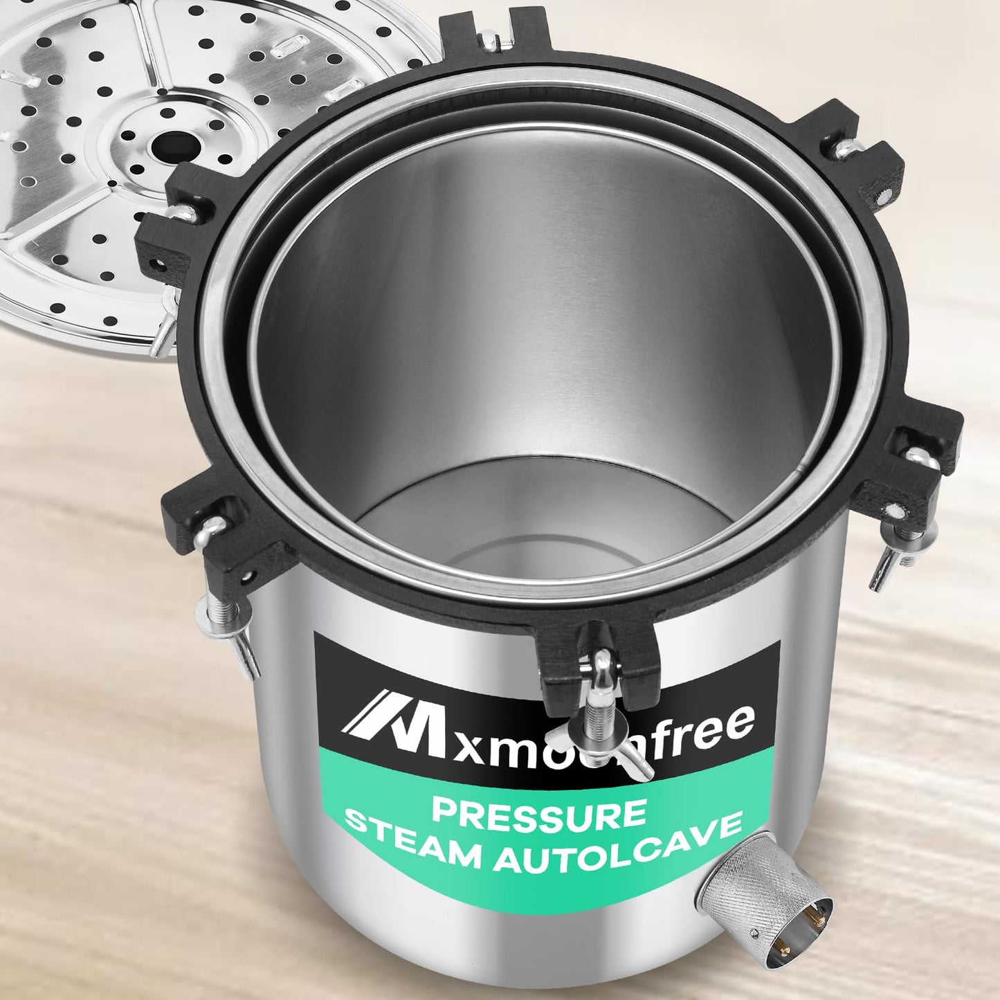 Mxmoonfree 12L Lab Autoclave, Portable Steam Autoclave for Lab Equipment, Culture Medium, Glassware, Jar Canning 110v
