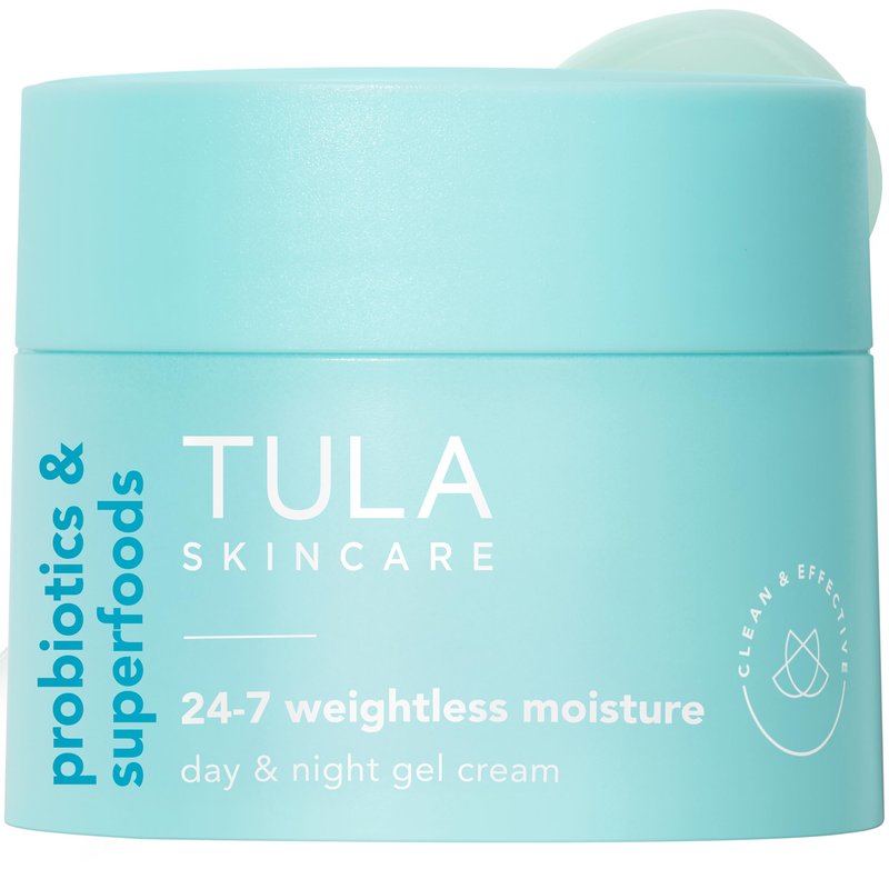 TULA Skin Care 24-7 Weightless Moisture Hydrating Day & Night Cream - Travel-Size, Anti-Aging Lightweight Gel Cream Moisturizer for Face, Contains Watermelon & Blueberry Extract, 0.5 oz.