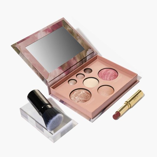 LAURA GELLER NEW YORK Own Your Age Kit: Best of the Best Palette + Jelly Balm Tinted Lip Color, Terracotta Go + Retractable Angled Kabuki Brush