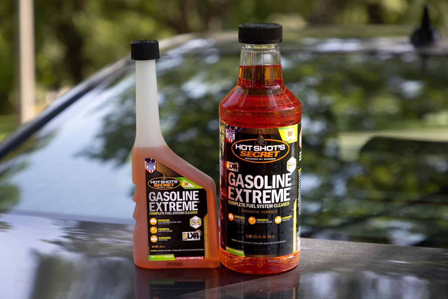 Hot Shot’s Secret Gasoline Extreme 12 oz – Treats 20 Gallons – Concentrated Fuel Additive for Gasoline Engines, Fuel System and Injector Cleaner, Restores Engine Performance