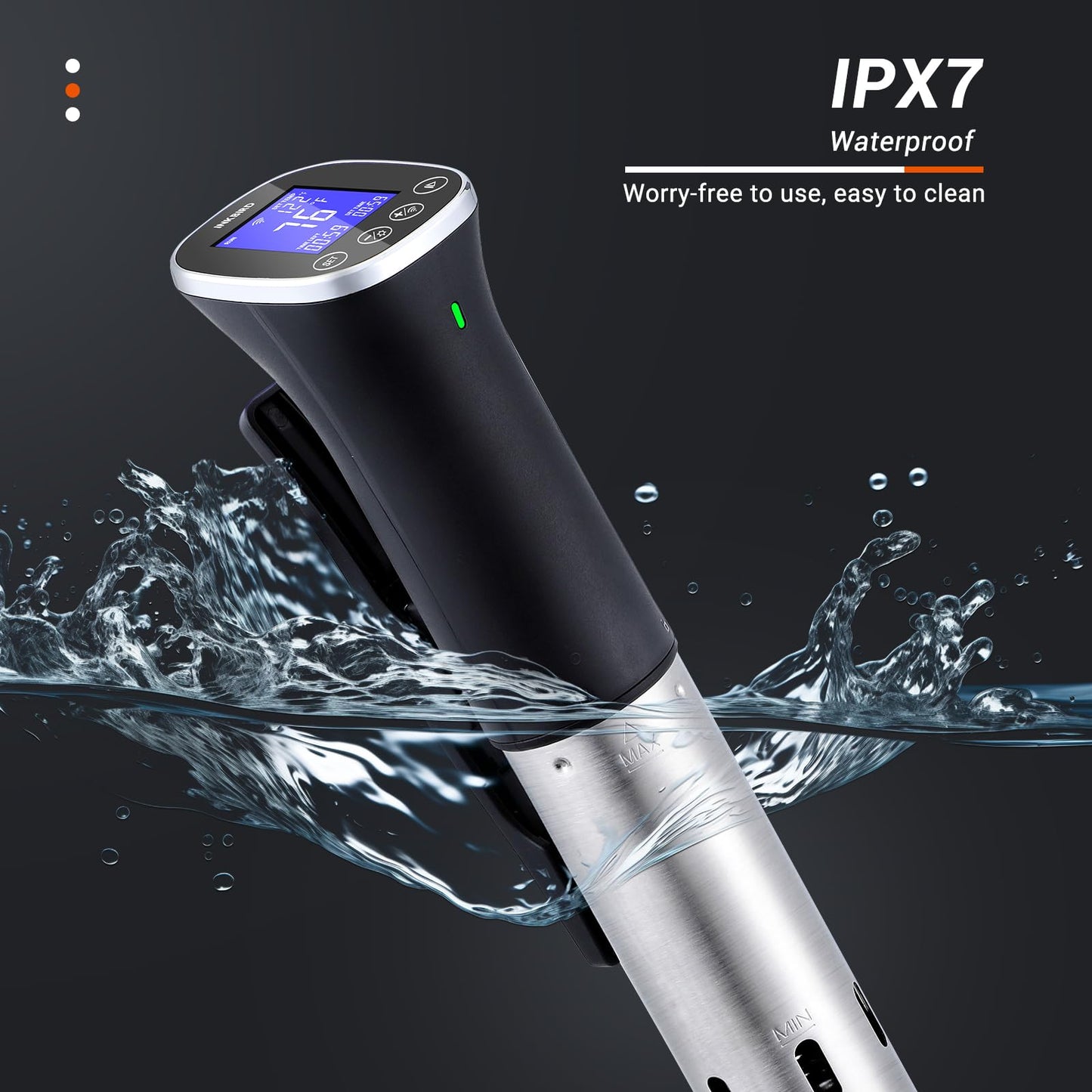 Inkbird WIFI Sous Vide Cooker ISV-300W, 1000 Watts Sous-Vide Machine with 14 Preset Recipes, 3D Fast-Heating Thermal Immersion Circulator with Timer for Father (ISV-300W)