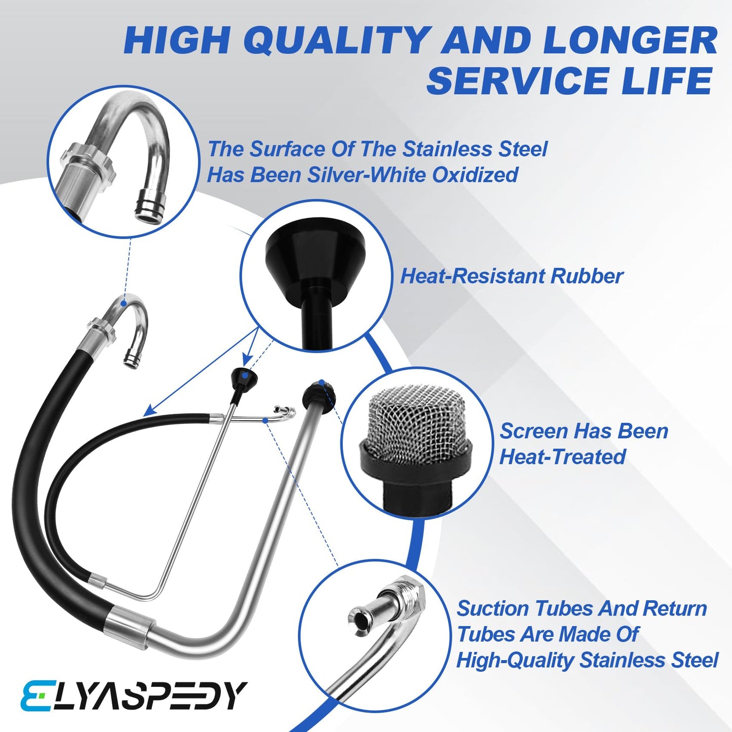2026 New Stainless Steel Suction Hose and Reflux Line Sets,Compatible With Graco 390 395 490 495 595 And Tongshan T300 500 Airless Spraying/Line Painting Machine,Airless Paint Sprayer Accessories