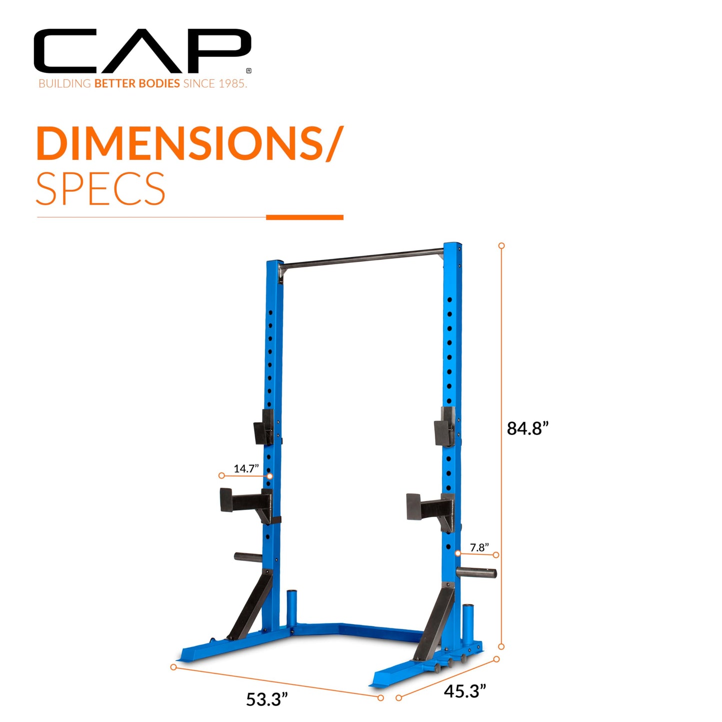 CAP Barbell FM-8000F Deluxe Power Rack, Blue