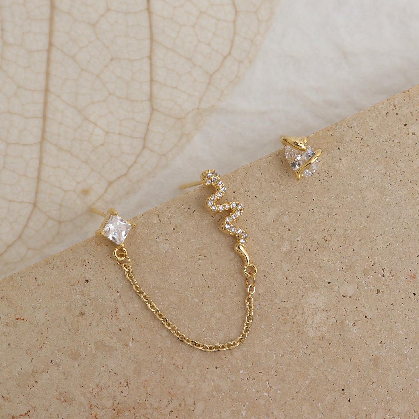Frigotine Gold Snake Small Hoop Stud Earrings Stack Set for Woman, Dainty Sparkly Rhinestone Crystal Drop Multiple Piercing Cartilage Huggie Earing Holiday Prom Fashion Jewelry Gifts