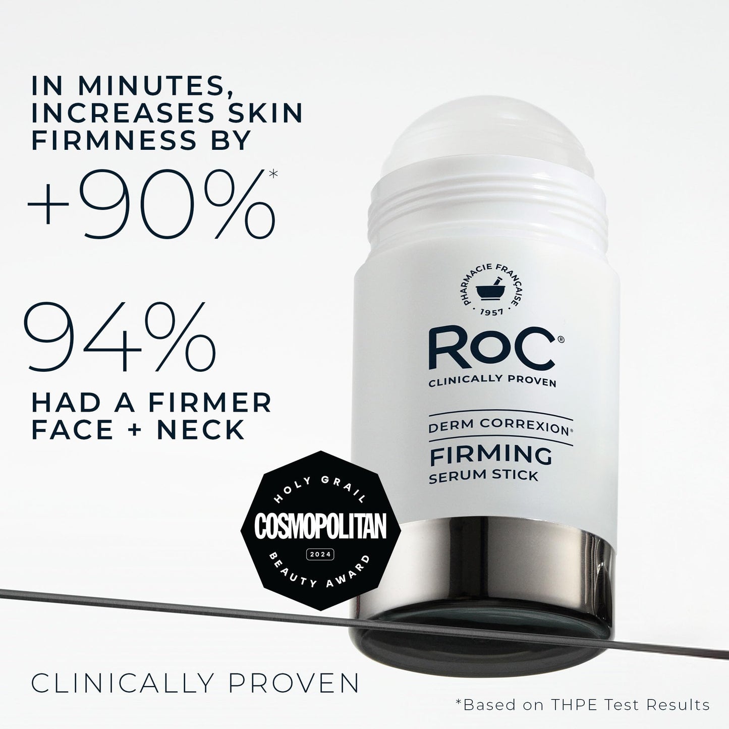 RoC Derm Correxion Retinol Firming Serum Stick with Antioxidants to Visibly Tighten and Firm Wrinkles and Laugh Lines For Men and Women + Retinol Eye Cream Packette, 1.0 oz (Packaging May Vary)