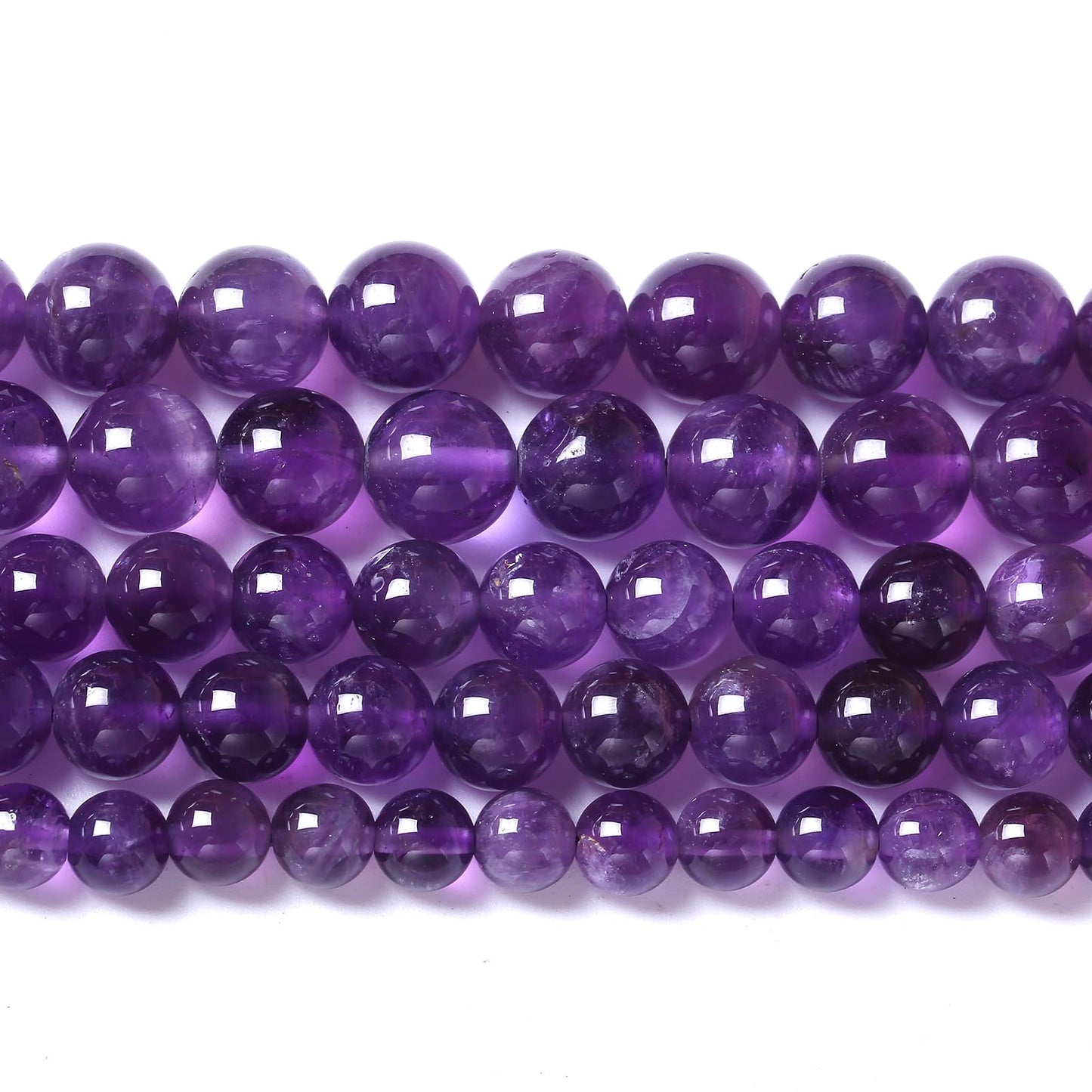 32pcs 12mm AAA Natural Amethyst Beads Crystal Energy Healing Power Stone Beadsfor Jewelry Making DIY Bracelet Necklace Accessories 15"