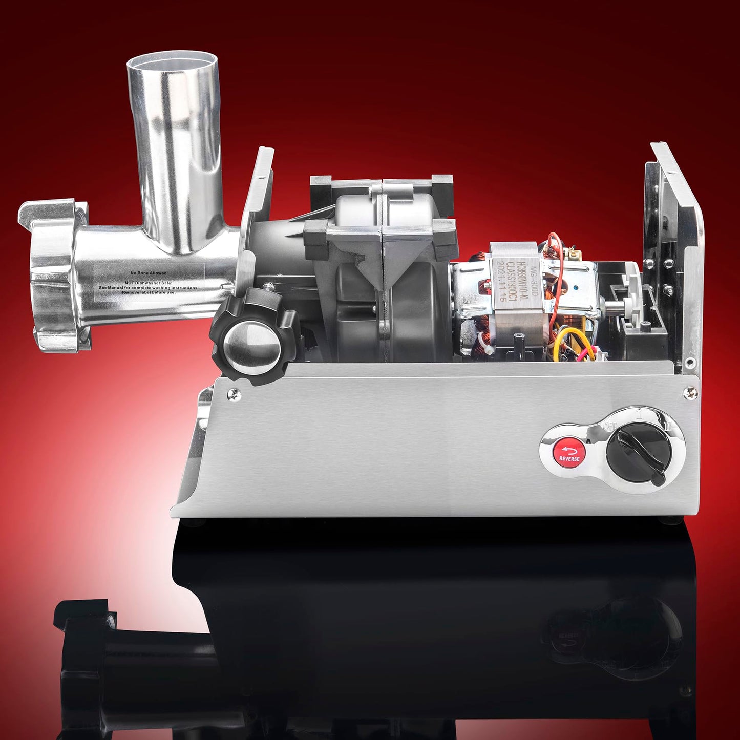 STX International Turboforce HD (Heavy Duty) 3500 Series 5-in-1 Stainless Steel Electric Meat Grinder | Sausage Stuffer | Kubbe Maker | 5 Grinding Plates | 3 Stainless Steel Blades & More Included