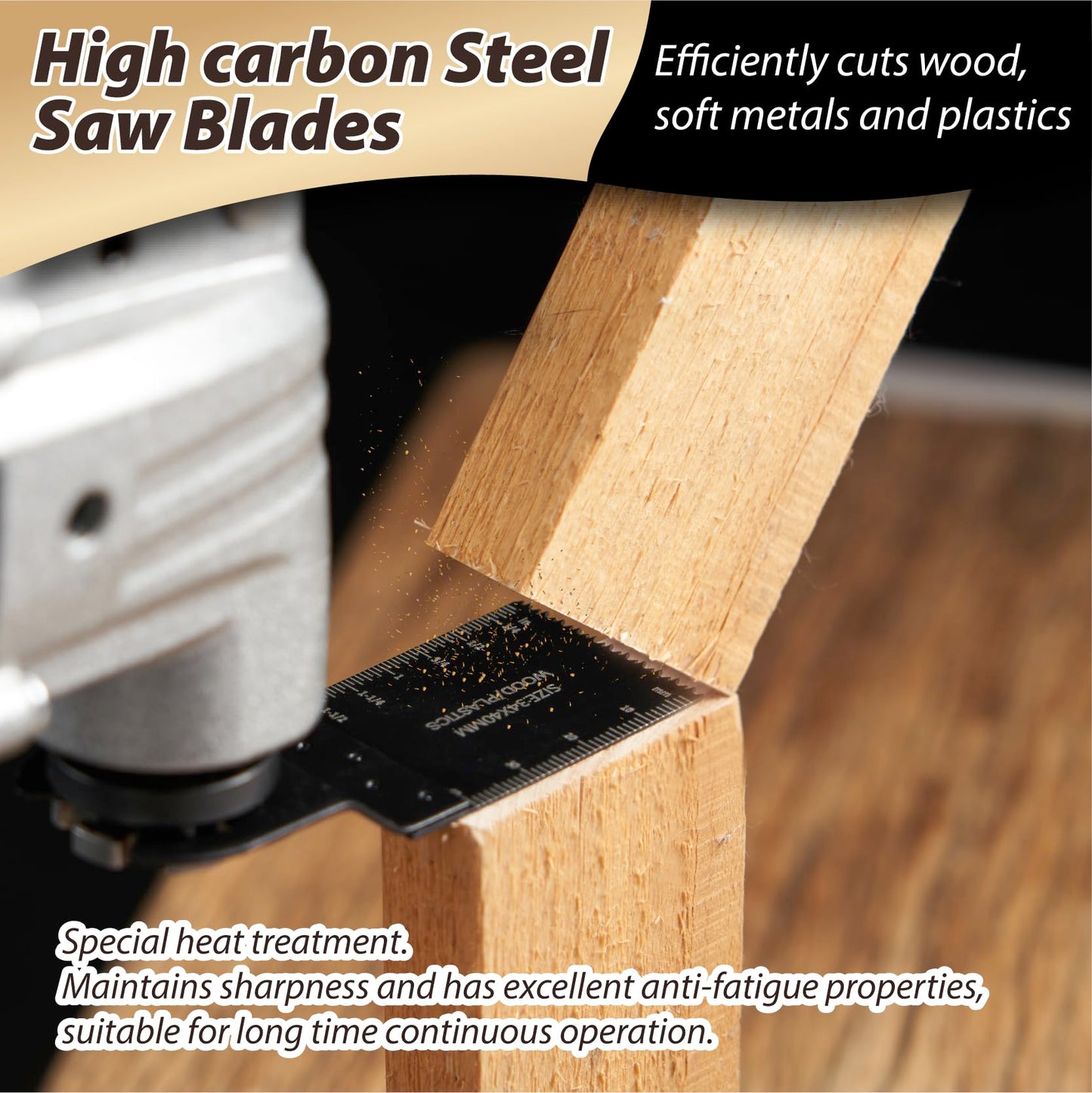54 PCS Oscillating Saw Blades Professional Universal Wood Multitool Blades Titanium Oscillating Tool Blade for Metal Nails, Wood and Plastic Multi Tool Blades Kits (54PCS)