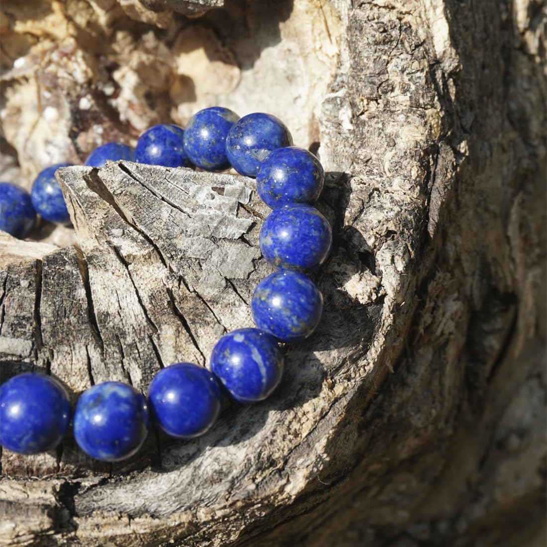 8mm Lapis Lazuli Bracelet | Natural Royal Blue Throat & Third Eye Chakra Crystal Gemstone Beads - Handmade Meditation Protection Jewelry | Beading Tool Kit - Fits for 6.5-7.5" Medium Wrist