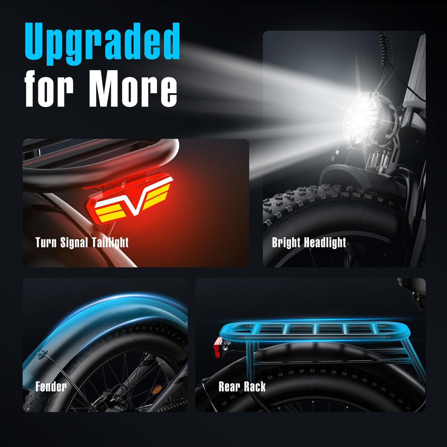 Dual Motor Electric Bike for Adults, 1600W/3000W Peak 52V 20AH Battery E Bike 26" x 4.0" Fat Tire Electric Mountain Bike Step-Thru Electric Bicycle for Women/Men, Up to 38MPH, Dual Hydraulic Brake